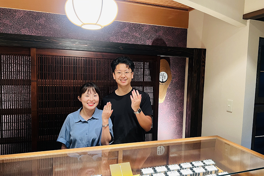 大阪市此花区の匠様・紗希様┃婚約指輪・結婚指輪