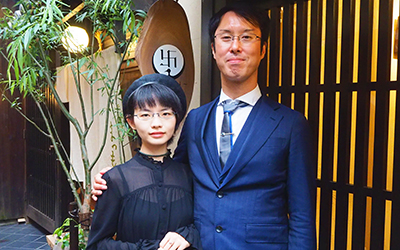 京都府南丹市の和宏様・緑様┃和風の婚約指輪と結婚指輪