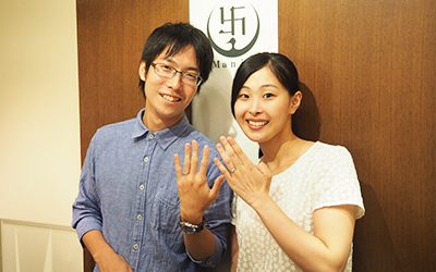滋賀県大津市の晧平様・恵理様┃婚約指輪と結婚指輪