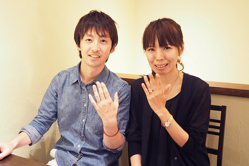 京都府城陽市の卓様・千文様┃婚約指輪・結婚指輪