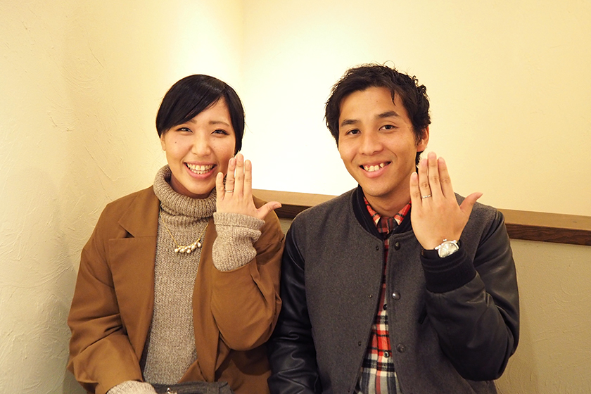 大阪府枚方市の大将様・温子様┃結婚指輪