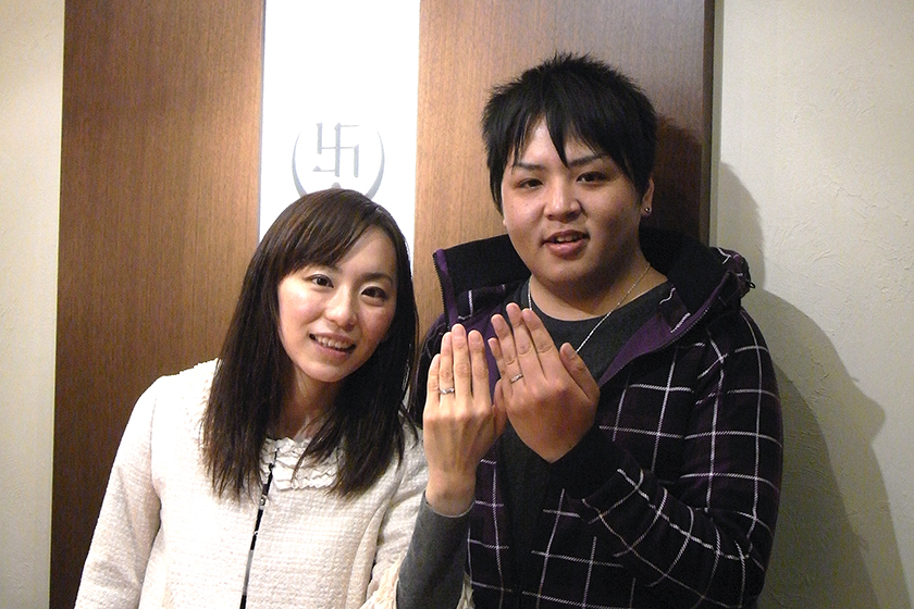 京都市伏見区の隆起様・早映佳様┃結婚指輪