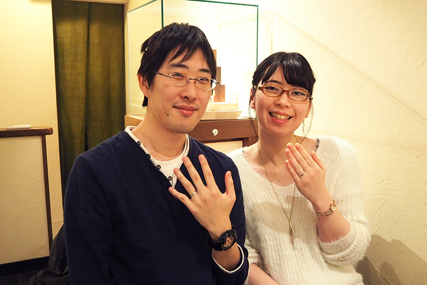 京都府木津川市の哲様・由香里様┃結婚指輪
