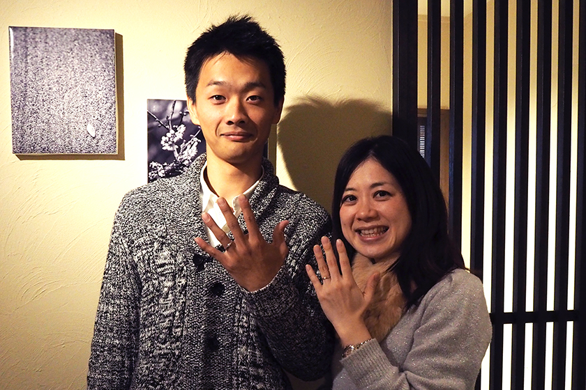 京都市右京区のJ様・A様┃結婚指輪
