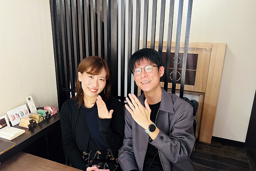 大阪府枚方市の大介様・珠美鈴様┃婚約指輪・結婚指輪