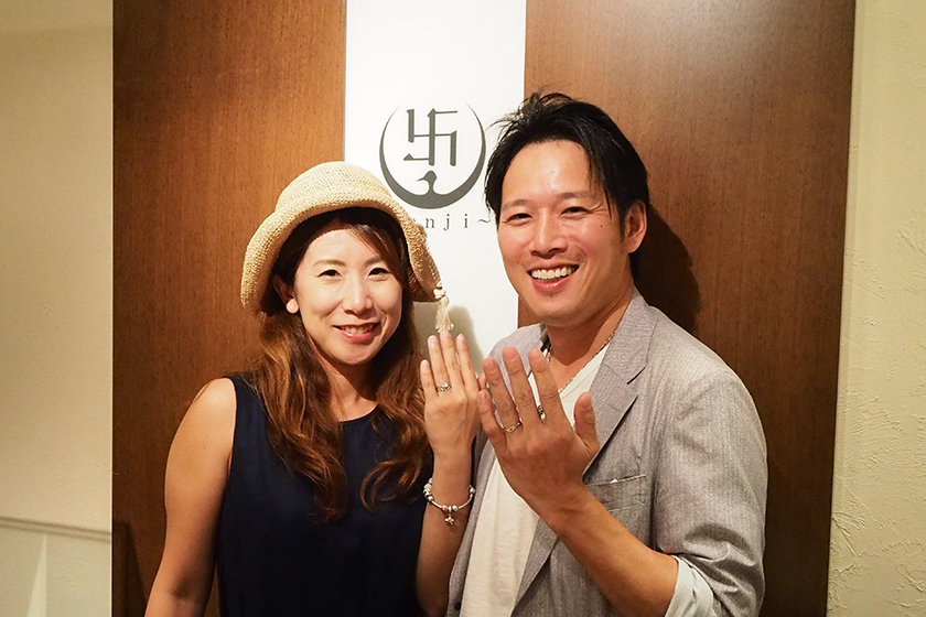 東京都町田市の恭史様・文枝様┃婚約指輪・結婚指輪