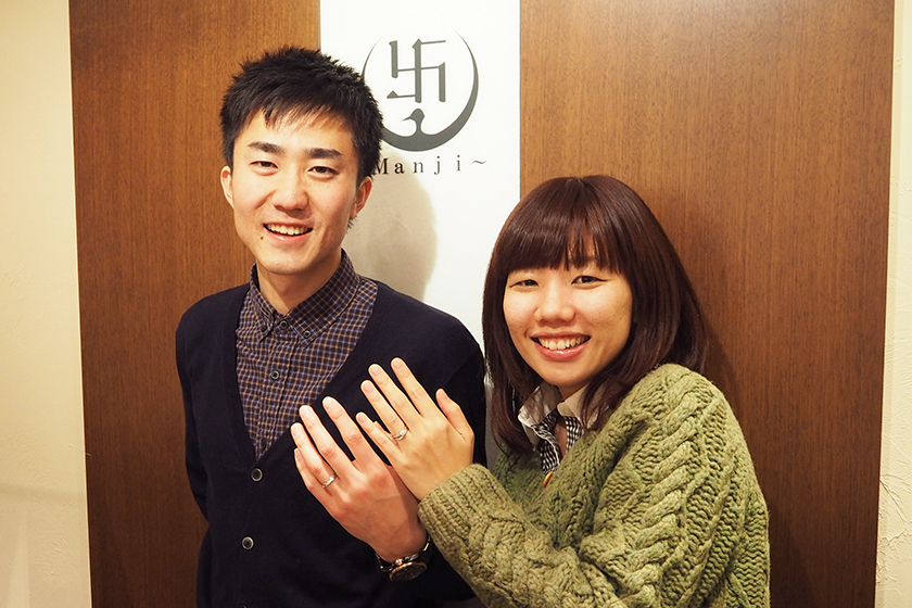 京都市伏見区のY様・F様┃婚約指輪・結婚指輪