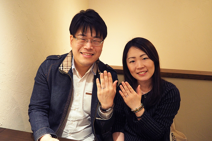 京都市下京区のみつあき様・さちこ様┃結婚指輪