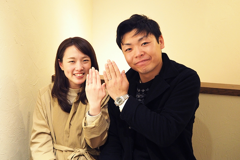 京都府宇治市の大樹様・あゆみ様┃結婚指輪