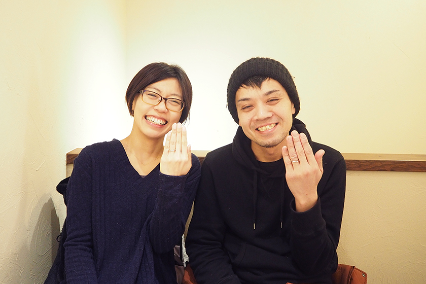 京都市伏見区の由則様・涼子様┃結婚指輪