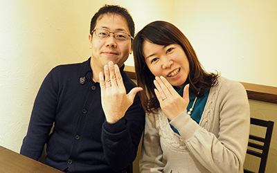 滋賀県守山市の健一様・順様┃素敵な結婚指輪