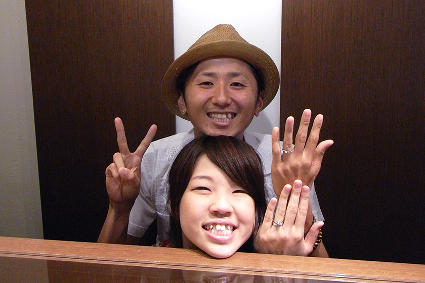 京都府木津川市の昇様・祐里様┃お誂え婚約指輪・お誂え結婚指輪