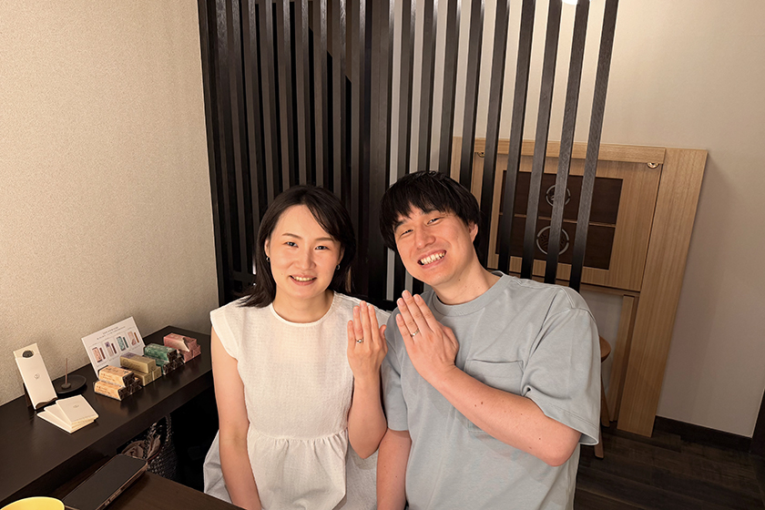 滋賀県東近江市のお二人┃婚約指輪・結婚指輪