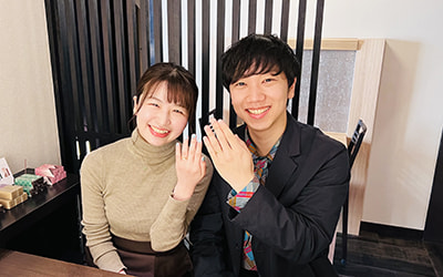 京都市北区の司様・未来様┃婚約指輪・結婚指輪