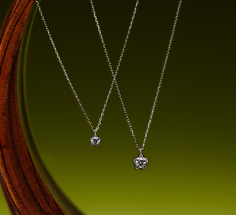 婚約ペンダント：桜.1ct0.2ct