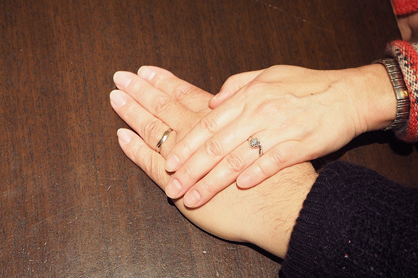 兵庫県神戸市の一彦様・良子様┃婚約指輪・結婚指輪